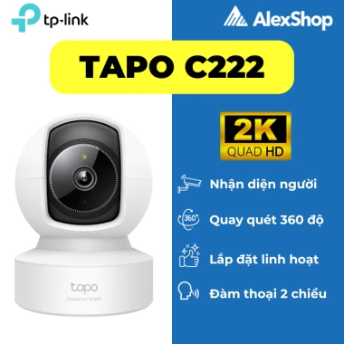 Camera Wifi Tapo C222 4M Trong Nhà Xoay 360 Độ Thông Minh Giảm 124k còn 428000đ 2 Camera Wifi Tapo C222 4M Trong Nhà Xoay 360 Độ Thông Minh Giảm 124k còn 428000đ 2