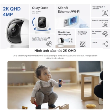 Camera Wifi Tapo C222 4M Trong Nhà Xoay 360 Độ Thông Minh Giảm 124k còn 428000đ 3 Camera Wifi Tapo C222 4M Trong Nhà Xoay 360 Độ Thông Minh Giảm 124k còn 428000đ 3