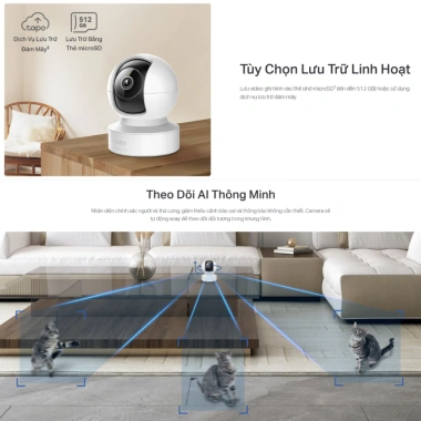 Camera Wifi Tapo C222 4M Trong Nhà Xoay 360 Độ Thông Minh Giảm 124k còn 428000đ 7 Camera Wifi Tapo C222 4M Trong Nhà Xoay 360 Độ Thông Minh Giảm 124k còn 428000đ 7
