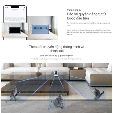 Camera Wifi Tapo TC74 5M Xoay 360 AI Thông Minh TP-Link Không Cổng LAN 648k