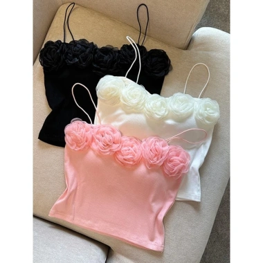 Camisole Desire Tính Khí Tây Tạng - Ba Chiều Hoa Đệm Nhỏ Ngắn Bên Ngoài 163.304 VND