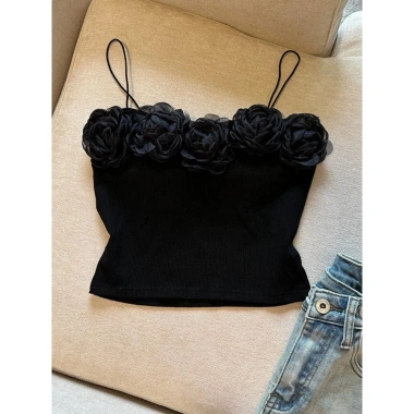 Camisole Desire Tính Khí Tây Tạng - Ba Chiều Hoa Đệm Nhỏ Ngắn Bên Ngoài 163.304 VND