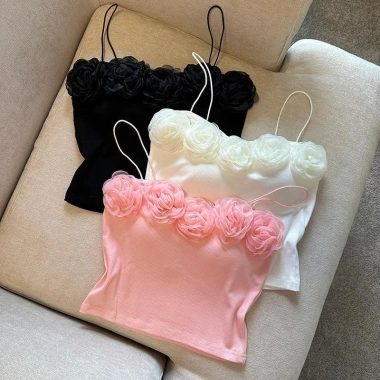 Camisole Desire Tính Khí Tây Tạng - Ba Chiều Hoa Đệm Nhỏ Ngắn Bên Ngoài 163.304 VND