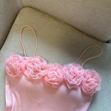 Camisole Desire Tính Khí Tây Tạng - Ba Chiều Hoa Đệm Nhỏ Ngắn Bên Ngoài 163.304 VND
