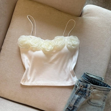 Camisole Desire Tính Khí Tây Tạng - Ba Chiều Hoa Đệm Nhỏ Ngắn Bên Ngoài 163.304 VND