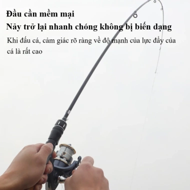 Cần Câu Cá Carbon Cao Cấp Siêu Nhẹ, Tay Cầm Gỗ, Đa Dạng Chiều Dài, Giá Rẻ 119k 9