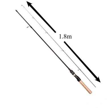 Cần Câu Cá Carbon Cao Cấp Siêu Nhẹ, Tay Cầm Gỗ, Đa Dạng Chiều Dài, Giá Rẻ 119k 13