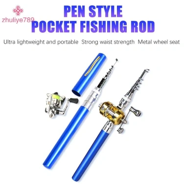 Cần Câu Cá Mini Đầu Thép 1-1.6m Gọn Nhẹ Câu Cá Trên Băng Giá Tốt 4