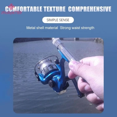Cần Câu Cá Mini Đầu Thép 1-1.6m Gọn Nhẹ Câu Cá Trên Băng Giá Tốt 6