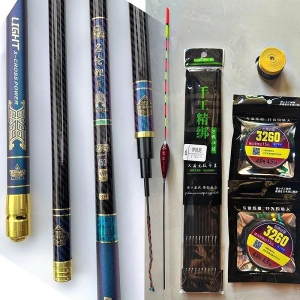 Hình ảnh sản phẩm Cần Câu Tay Chiến Thần 8H-10H Đối Trọng Săn Hàng Tặng Ngọn Phụ - Chất Lượng Cao Giá Chỉ 139k