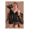 Cao Cấp Set Váy Ngủ & Áo Choàng Cúc Ren Nơ Cổ Ngực - Giá 495k Xíu Sleepwear 8