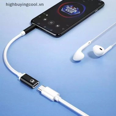 Cáp chuyển đổi 3.5mm sang Type‑C nữ, đầu phẳng, hỗ trợ tai nghe, giá 32.500₫