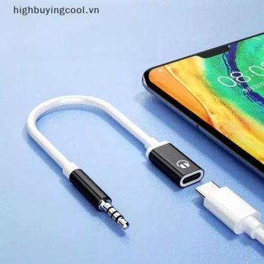 Cáp chuyển đổi 3.5mm sang Type‑C nữ, đầu phẳng, hỗ trợ tai nghe, giá 32.500₫