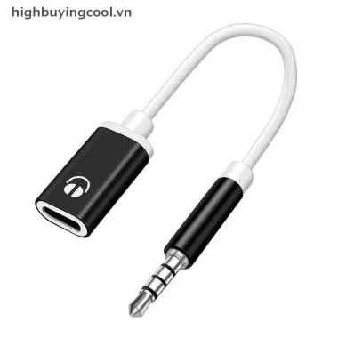 Cáp chuyển đổi 3.5mm sang Type‑C nữ, đầu phẳng, hỗ trợ tai nghe, giá 32.500₫