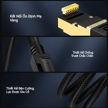 Cáp Ethernet ZoeRax RJ45 Cat8 tốc độ cao, bảo vệ tường, trong nhà ngoài trời, độ dài 0.3-8m, giảm giá 22% - 99.092 VND