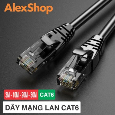 Cáp Mạng Cat6 Bấm Sẵn 2 Đầu, Tiêu Chuẩn Internet LAN, Độ Dài 1.5-30M, Giá Ưu Đãi 149.000₫