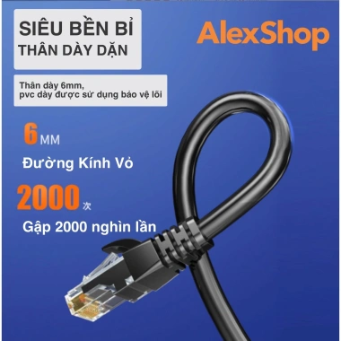 Cáp Mạng Cat6 Bấm Sẵn 2 Đầu, Tiêu Chuẩn Internet LAN, Độ Dài 1.5-30M, Giá Ưu Đãi 149.000₫
