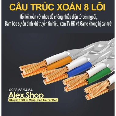 Cáp Mạng Cat6 Bấm Sẵn 2 Đầu, Tiêu Chuẩn Internet LAN, Độ Dài 1.5-30M, Giá Ưu Đãi 149.000₫