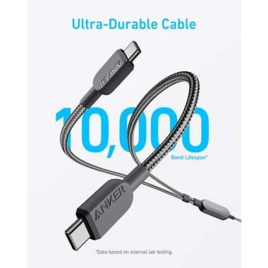 Cáp sạc nhanh Anker A8.895 140W 2 trong 1 USB‑C to USB‑C bọc dù, hỗ trợ USB‑PD, PPS, Power IQ 2.0 - Giá chỉ 326.000₫ 3
