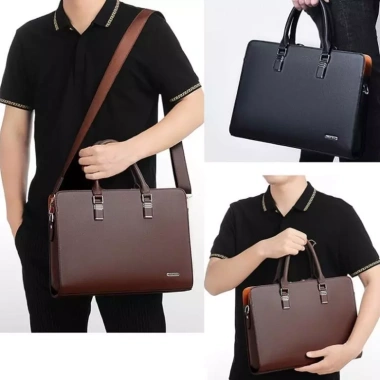 Cặp Xách Nam Công Sở Da Siêu Bền 2 Màu Đen Nâu - Giá 990k Giảm Sốc