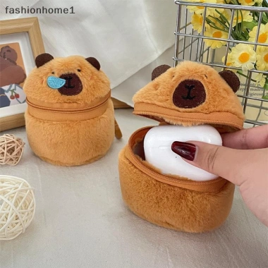 Capybara Dây Kéo Ví Tiền Xu Hình Trụ, Túi Son, Tai Nghe, Dây Chuyền Bé Gái 48.708₫