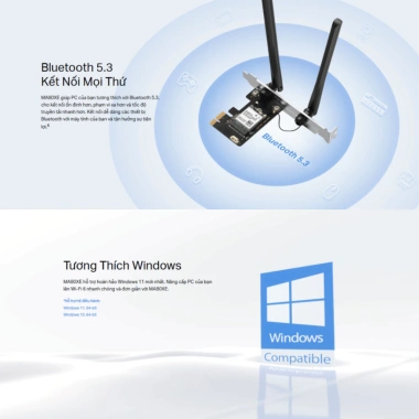 Card Wifi 6 PCIE AX3.000 Mercusys MA80XE Bluetooth 5.3 - Giá ưu đãi 538.000₫ 7