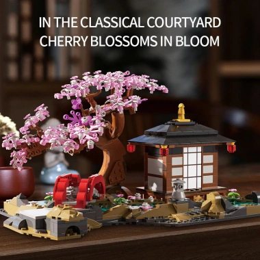 Cây bonsai hoa anh đào mô hình kiến trúc - Đồ chơi giáo dục cho trẻ em, bộ đa năng