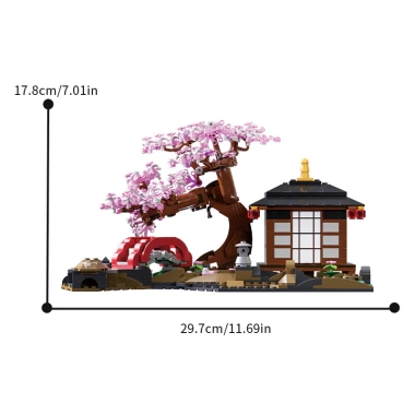 Cây bonsai hoa anh đào mô hình kiến trúc - Đồ chơi giáo dục cho trẻ em, bộ đa năng