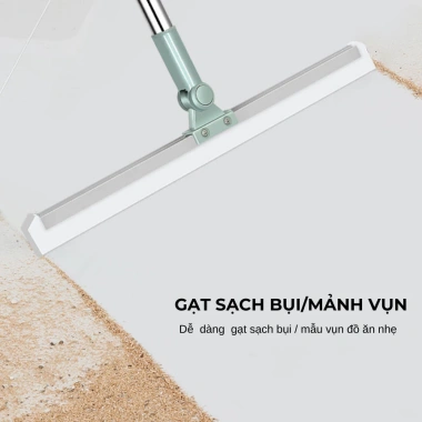 Cây gạt nước sàn nhà lưỡi silicon siêu sạch, cán thép chống gỉ, điều chỉnh độ dài - 39.000đ 9