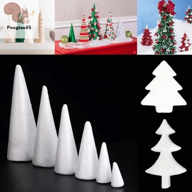Cây Giáng Sinh Đầu Xốp Nón Thủ Công DIY Handmade - Trang Trí Lễ Hội Trẻ Em, COD