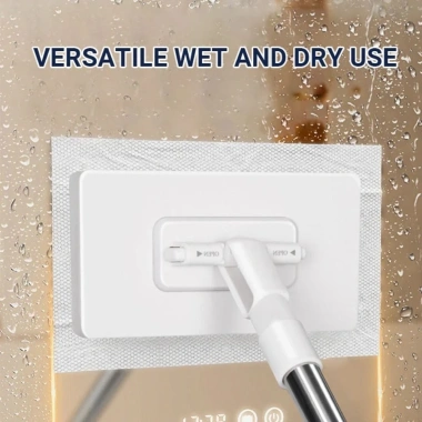 Cây lau bụi HAPPYLEAF kẹp 360 - Đầu xoay rảnh tay, 3 loại vải tái sử dụng, làm sạch sàn nhanh 9