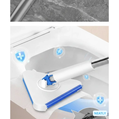 Cây Lau Kẹp Khăn Đa Nẵng Xoay 360 Lau Nhà, Lau Tủ Bếp, Không Cần Giặt, Giá 55.000 3