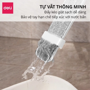 Cây lau nhà phun sương DelixVusign tự vắt thông minh, cao cấp, tiện lợi, sạch mọi ngóc ngách - Giá 399.000₫