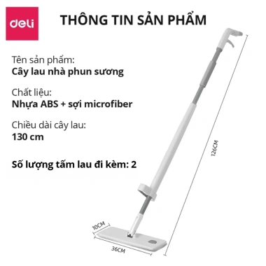 Cây lau nhà phun sương DelixVusign tự vắt thông minh, cao cấp, tiện lợi, sạch mọi ngóc ngách - Giá 399.000₫