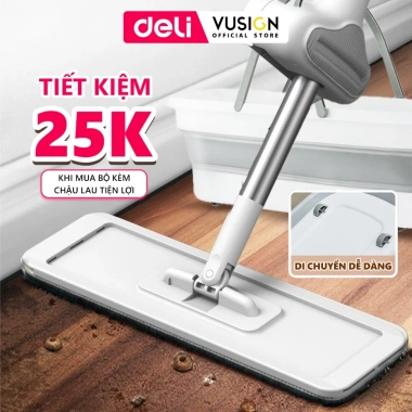 Cây lau nhà tự vắt 360 độ xoay, chổi siêu sạch tiện lợi cho phòng khách, ngủ - 28.000đ