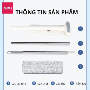 Cây lau nhà tự vắt 360 độ xoay, chổi siêu sạch tiện lợi cho phòng khách, ngủ - 28.000đ