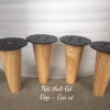 Chân Gỗ Bo Tròn Độ Cao 10-50cm Kèm Pát Sắt, Sơn Chống Thấm và Mối Mọt, Giá 55.000đ 4