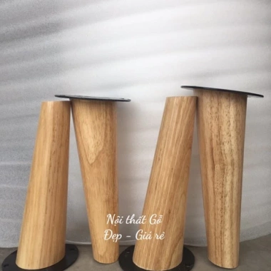 Chân Gỗ Bo Tròn Độ Cao 10-50cm Kèm Pát Sắt, Sơn Chống Thấm và Mối Mọt, Giá 55.000đ 5 Chân Gỗ Bo Tròn Độ Cao 10-50cm Kèm Pát Sắt, Sơn Chống Thấm và Mối Mọt, Giá 55.000đ 5