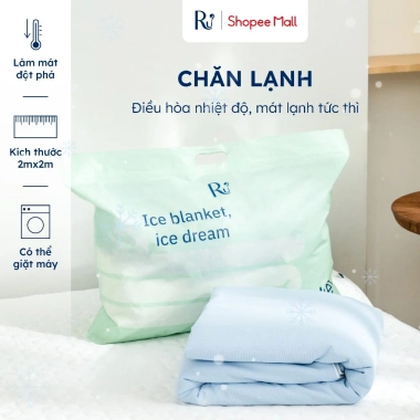 Chăn Lạnh Ru9 Ice Blanket 2x2m - Mát Lạnh, Điều Hòa Nhiệt Độ, Trơn Mịn, Nhiều Màu