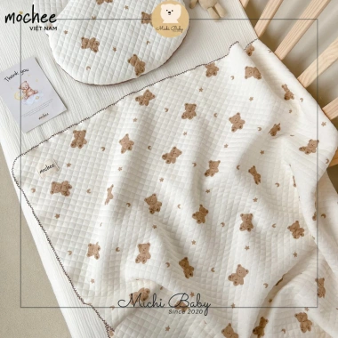 Chăn lụa cotton Mochee 90x120 cho bé - Michi Baby MC533 giảm giá, chỉ 394.000đ 3