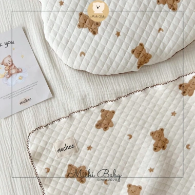 Chăn lụa cotton Mochee 90x120 cho bé - Michi Baby MC533 giảm giá, chỉ 394.000đ 4
