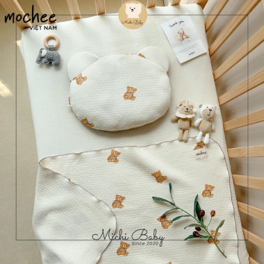 Chăn lụa cotton Mochee 90x120 cho bé - Michi Baby MC533 giảm giá, chỉ 394.000đ 7