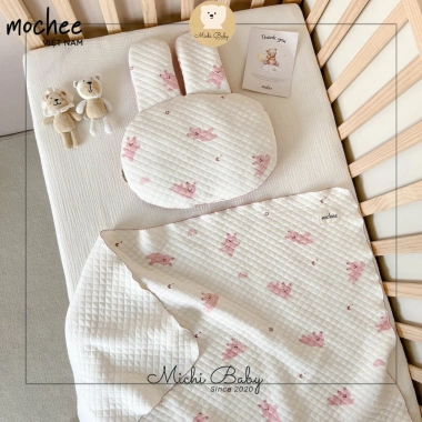 Chăn lụa cotton Mochee 90x120 cho bé - Michi Baby MC533 giảm giá, chỉ 394.000đ 8