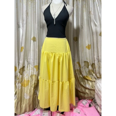 Chân váy 3 tầng maxi bigsize vải lụa có lót trong - Giá chỉ 105.000 VNĐ 9 Chân váy 3 tầng maxi bigsize vải lụa có lót trong - Giá chỉ 105.000 VNĐ 9