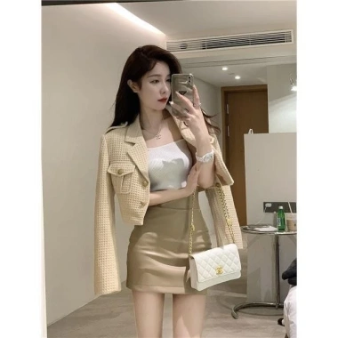 Chân Váy Cardigan Nữ Dài Tay Hàn Quốc - Bộ 2 Chiếc Mù Thu Che Thịt Ôm Mông, Phù Hợp Đi Làm, Giảm Giá Đến 298k 5