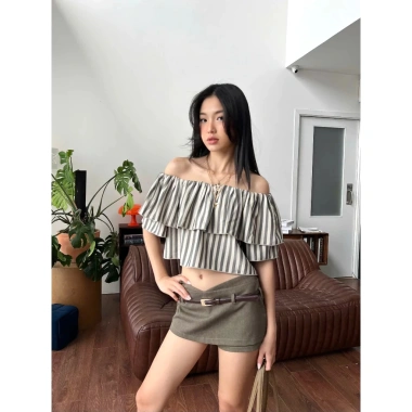 Chân Váy Ngắn Nữ KH05 + Dây Da Tặng - CORA SKIRT Basic Dễ Phối 145k KHAO BOUTIQUE