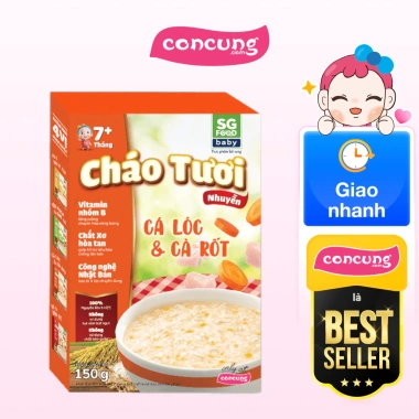 Cháo tươi nhuyễn Cá lóc & Cà rốt 150g - Dinh dưỡng bé, giảm giá 19.000đ 2