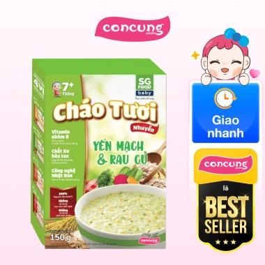 Cháo tươi nhuyễn Yến mạch và Rau củ 150g - Dinh dưỡng, ngon, giá ưu đãi 19.000₫ 2