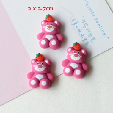 Charm Gấu Dâu Pink Bear xinh xắn DIY ốp điện thoại, kẹp tóc, gắn dép crosc - 8.500₫ 2 Charm Gấu Dâu Pink Bear xinh xắn DIY ốp điện thoại, kẹp tóc, gắn dép crosc - 8.500₫ 2