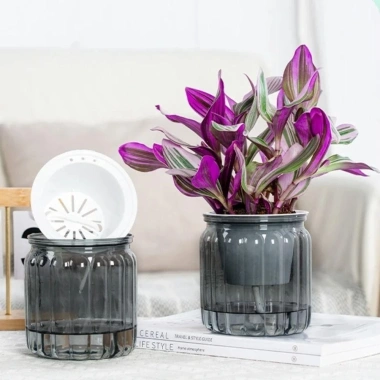 Chậu cây thủy canh AWNGD Chậu hoa tự tưới tháo rời nhựa trang trí văn phòng 4 Chậu cây thủy canh AWNGD Chậu hoa tự tưới tháo rời nhựa trang trí văn phòng 4